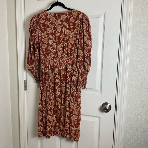 Lark + Grey women’s Floral V-Neck Dress size large - Picture 8 of 9